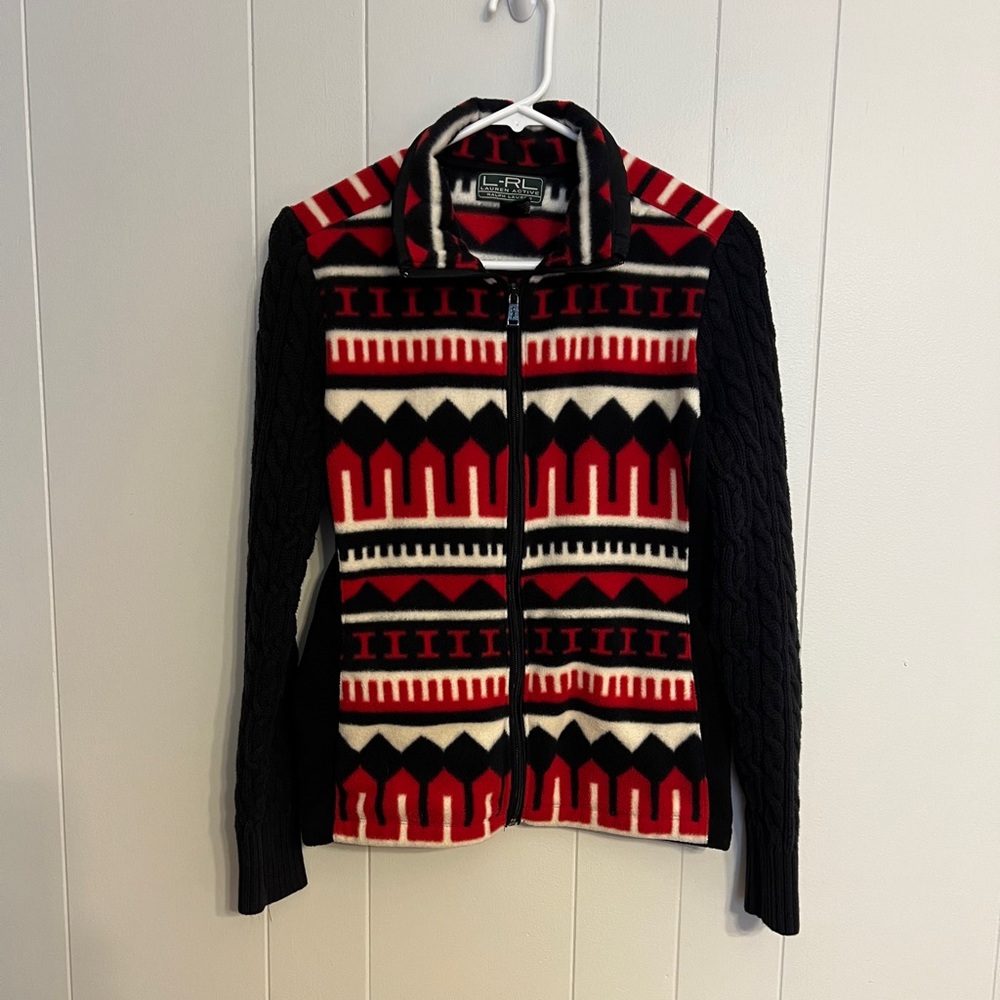 Lauren Ralph‎ Lauren Active Aztec Sweater Sz M